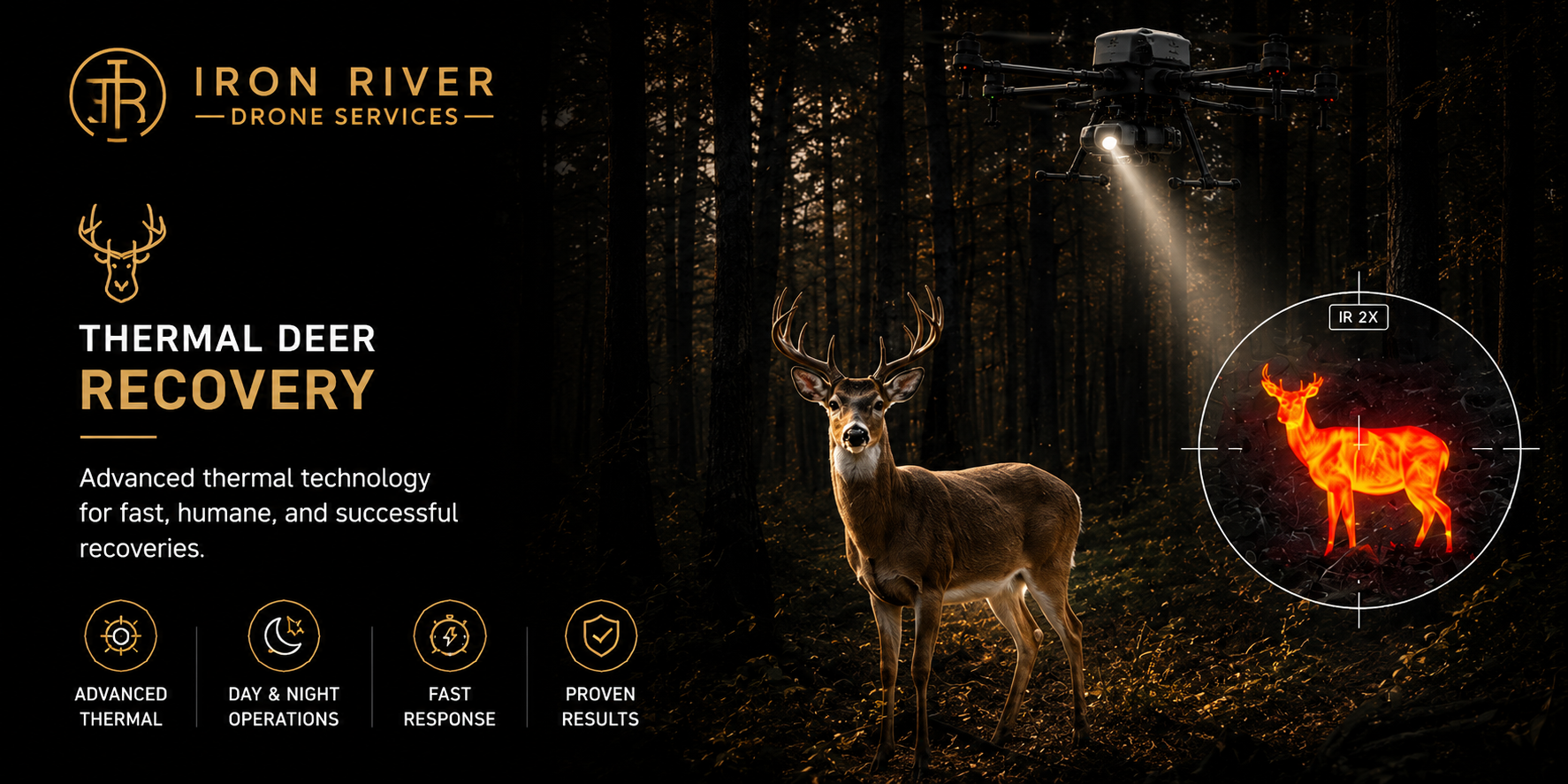 Thermal Deer Recovery - Advanced thermal technology for fast, humane, and successful recoveries.